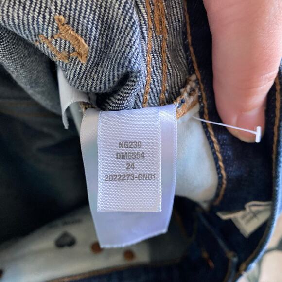 MADEWELL Low Rise Perfect Vintage Straight Jean Lilycrest Wash Size 24 Dark Wash - Picture 10 of 10